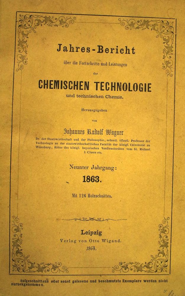 Große Abbildung Nr.1: 137-1532 Wagner,J.R. (Hrsg.).: (Verschiedene Gebiete - Varia, Chemie)