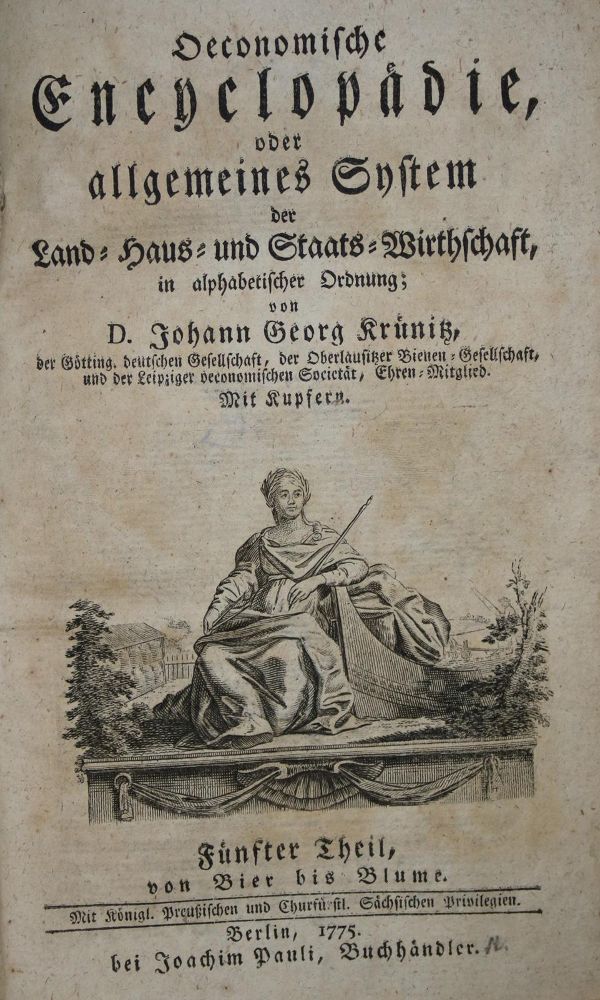 Große Abbildung Nr.1: 137-1549 Krünitz,J.G.: (Verschiedene Länder - Geschichte)
