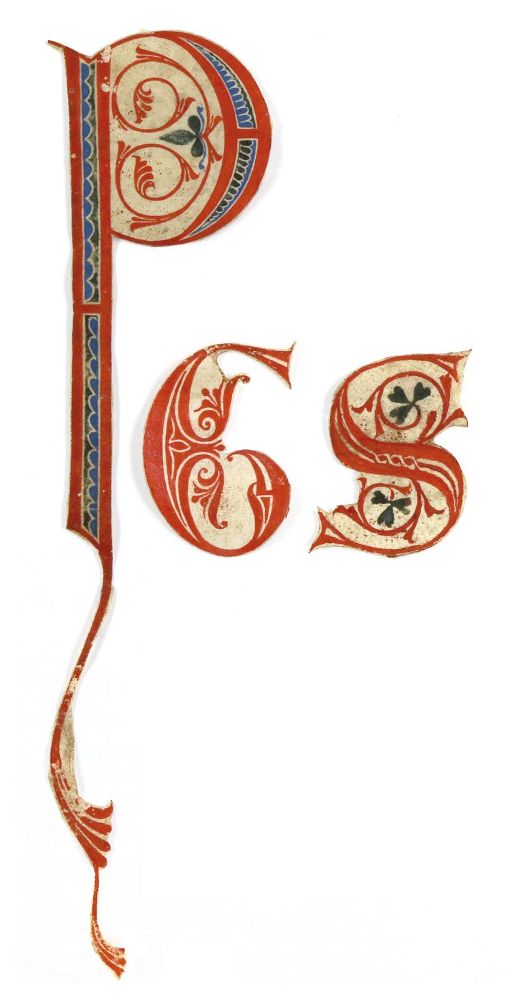 Große Abbildung Nr.1: 137-156 Initialen P, S u. C.: (Handschriften)