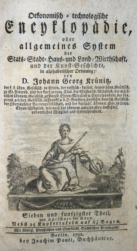 Große Abbildung Nr.1: 137-1577 Krünitz,J.G.: (Verschiedene Länder - Geschichte)