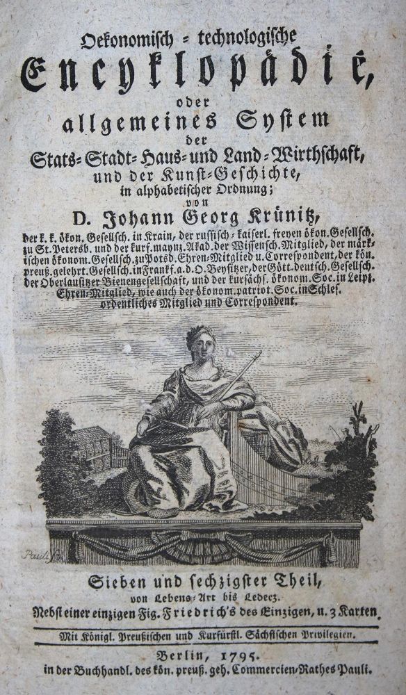 Große Abbildung Nr.1: 137-1587 Krünitz,J.G.: (Verschiedene Länder - Geschichte)