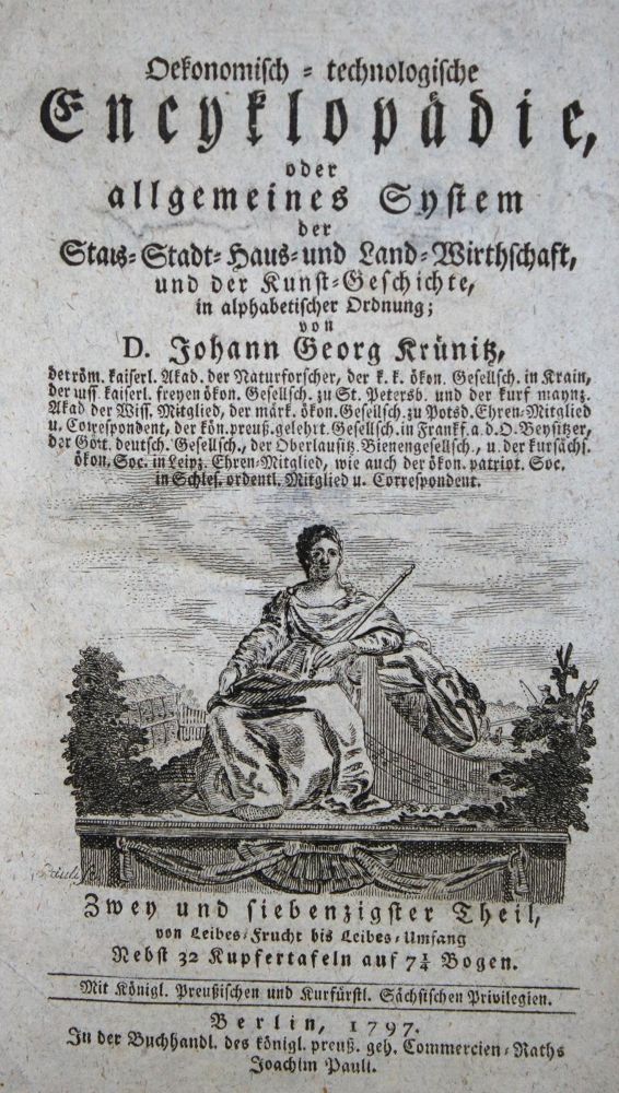 Große Abbildung Nr.1: 137-1592 Krünitz,J.G.: (Verschiedene Länder - Geschichte)