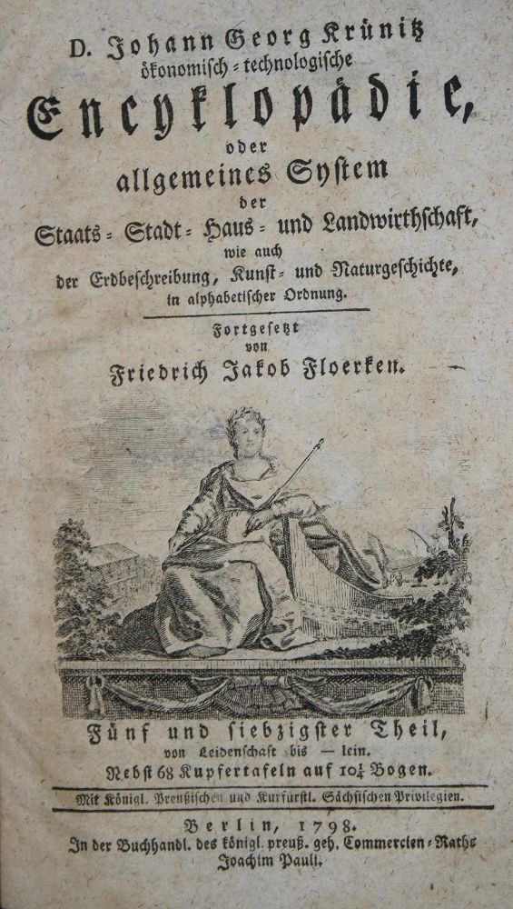 Große Abbildung Nr.1: 137-1594 Krünitz,J.G.: (Verschiedene Länder - Geschichte)
