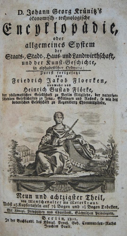 Große Abbildung Nr.1: 137-1599 Krünitz,J.G.: (Verschiedene Länder - Geschichte)