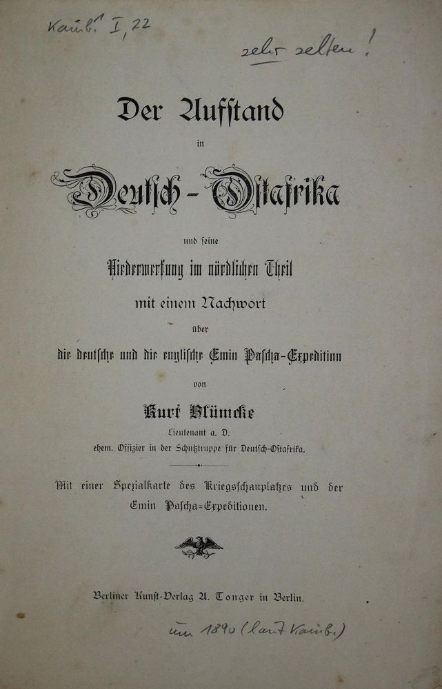 Große Abbildung Nr.2: 137-1655 Blümcke,K.: (Afrika, Kolonien)