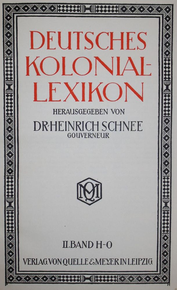 Große Abbildung Nr.1: 137-1657 Schnee,H.: (Afrika, Kolonien)