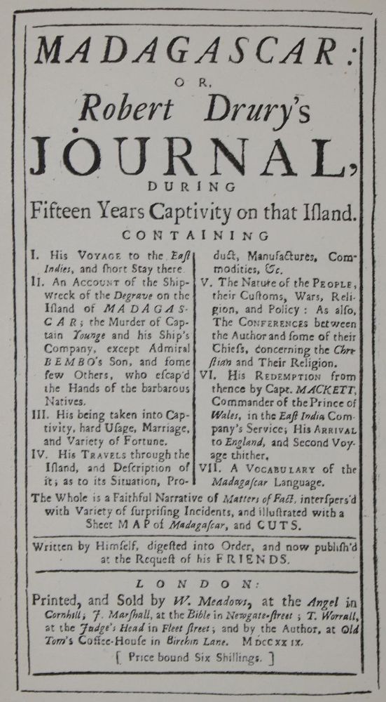 Große Abbildung Nr.1: 137-1659 Drury,R.: (Afrika, Madagaskar)