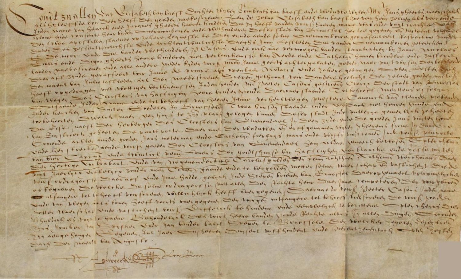 Große Abbildung Nr.1: 137-167 Vererygh brief: (Handschriften, Notariatsinstrument)