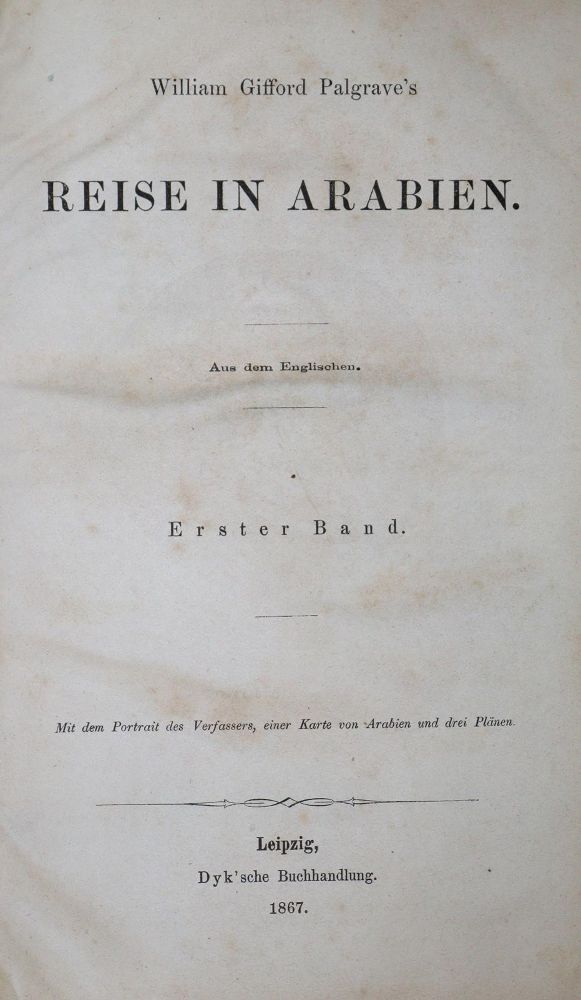 Große Abbildung Nr.2: 137-1700 Palgrave,W.G.: (Asien, Arabien)