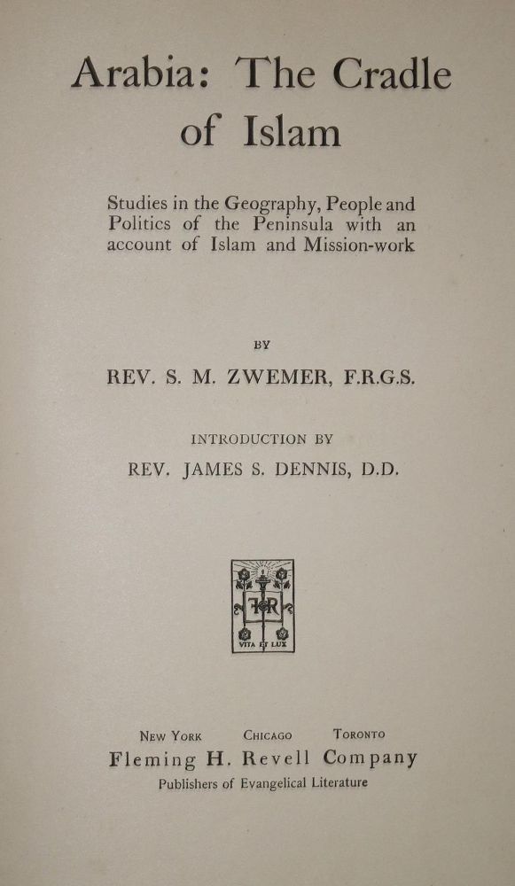 Große Abbildung Nr.1: 137-1701 Zwemer,S.M.: (Asien, Arabien)