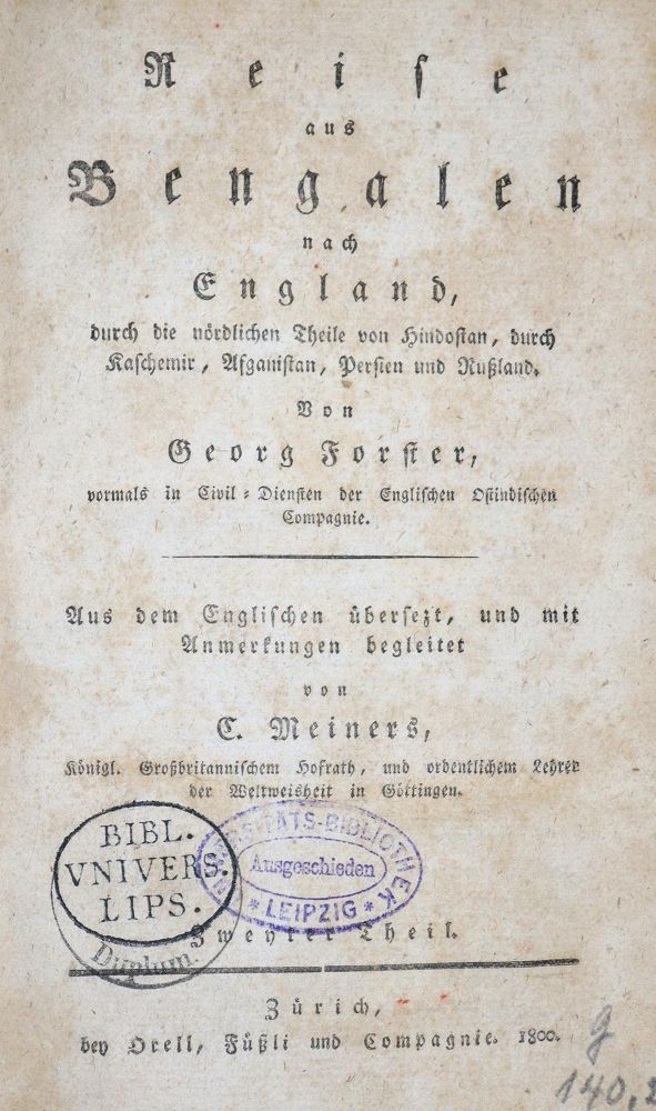 Große Abbildung Nr.2: 137-1712 Forster,G.: (Asien, Indien)