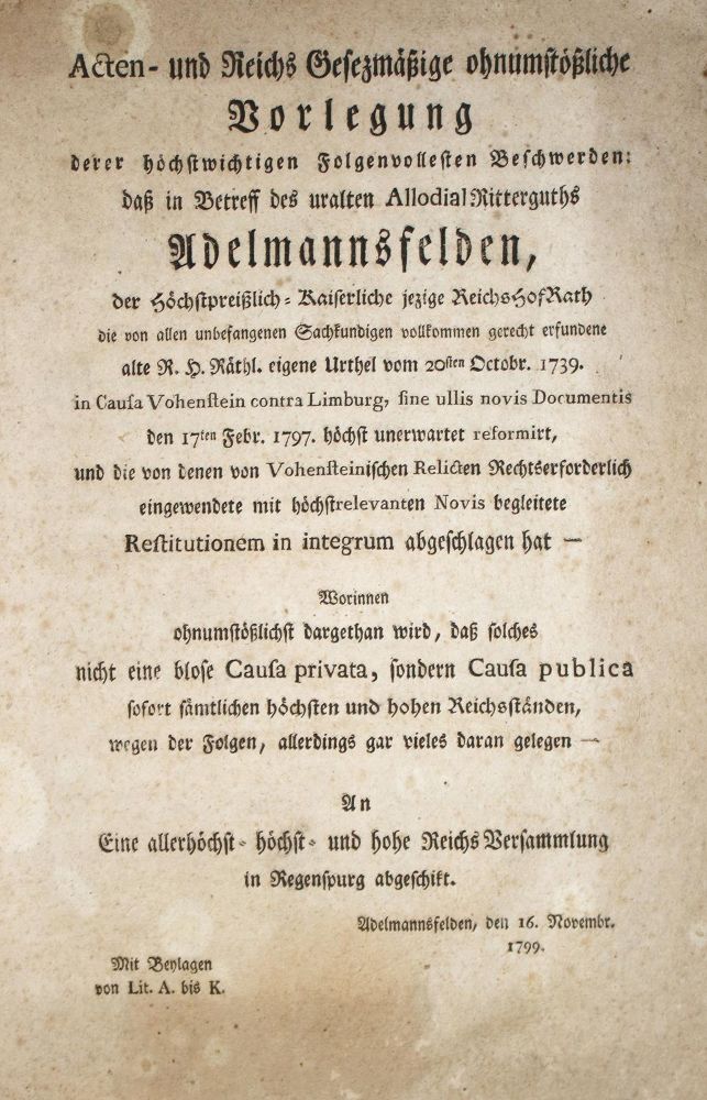 Große Abbildung Nr.1: 137-1742 Acente-: (Deutschland, Adelmannsfelden)