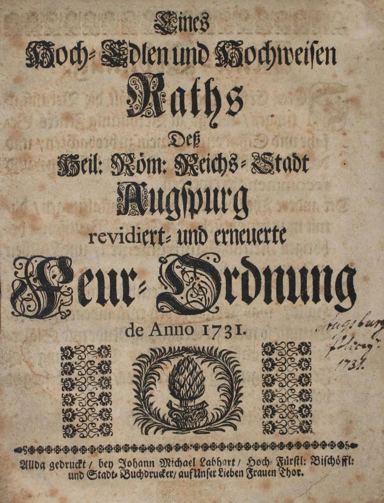 Große Abbildung Nr.1: 137-1747 Feuerwehr.: (Deutschland, Augsburg)