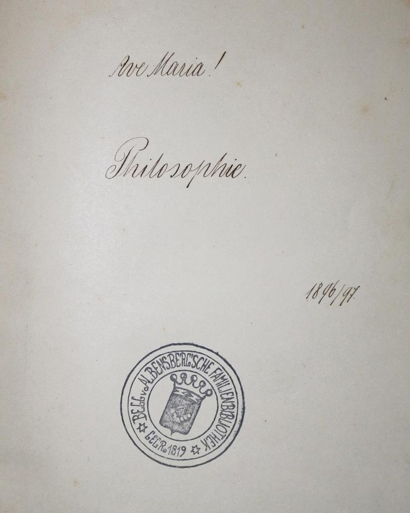 Große Abbildung Nr.3: 137-175 (Stosch,F.W.).: (Handschriften)
