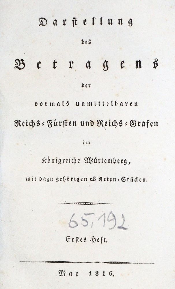 Große Abbildung Nr.1: 137-1757 Darstellung des Betragens: (Deutschland, Baden-Württemberg)