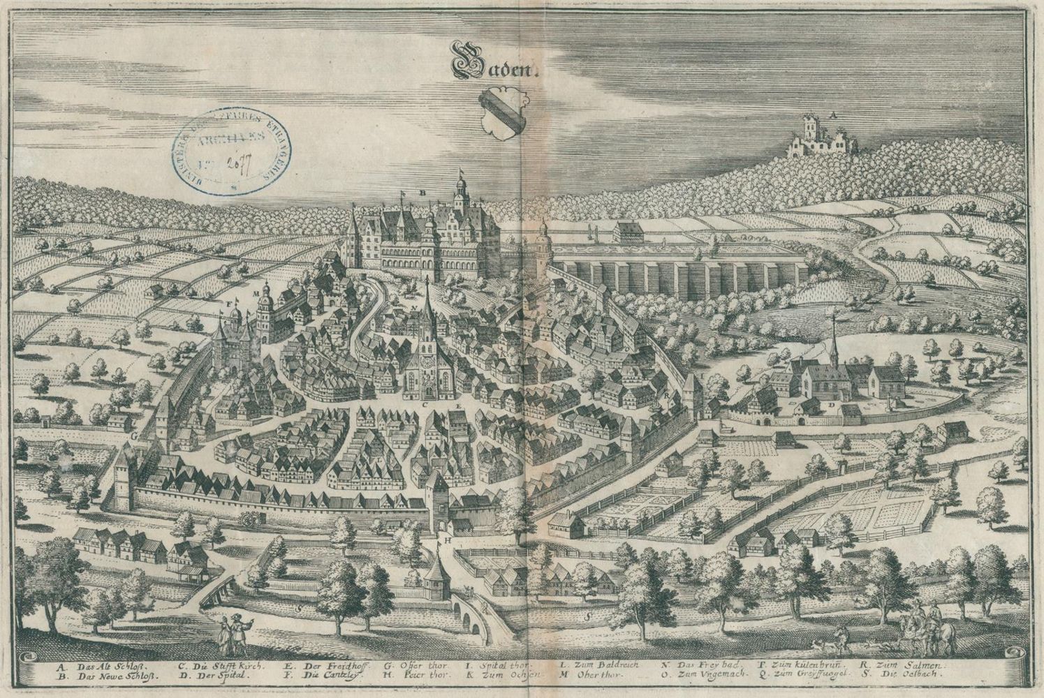 Große Abbildung Nr.1: 137-1764 Merian - (Zeiller,M.).: (Deutschland, Baden-Württemberg)