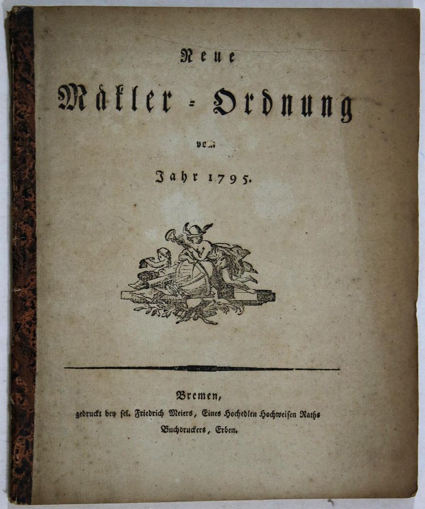 Große Abbildung Nr.1: 137-1785 Neue Maekler-Ordnung: (Deutschland, Bremen)