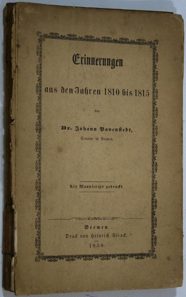 Große Abbildung Nr.2: 137-1786 Pavenstedt,J.: (Deutschland, Bremen)
