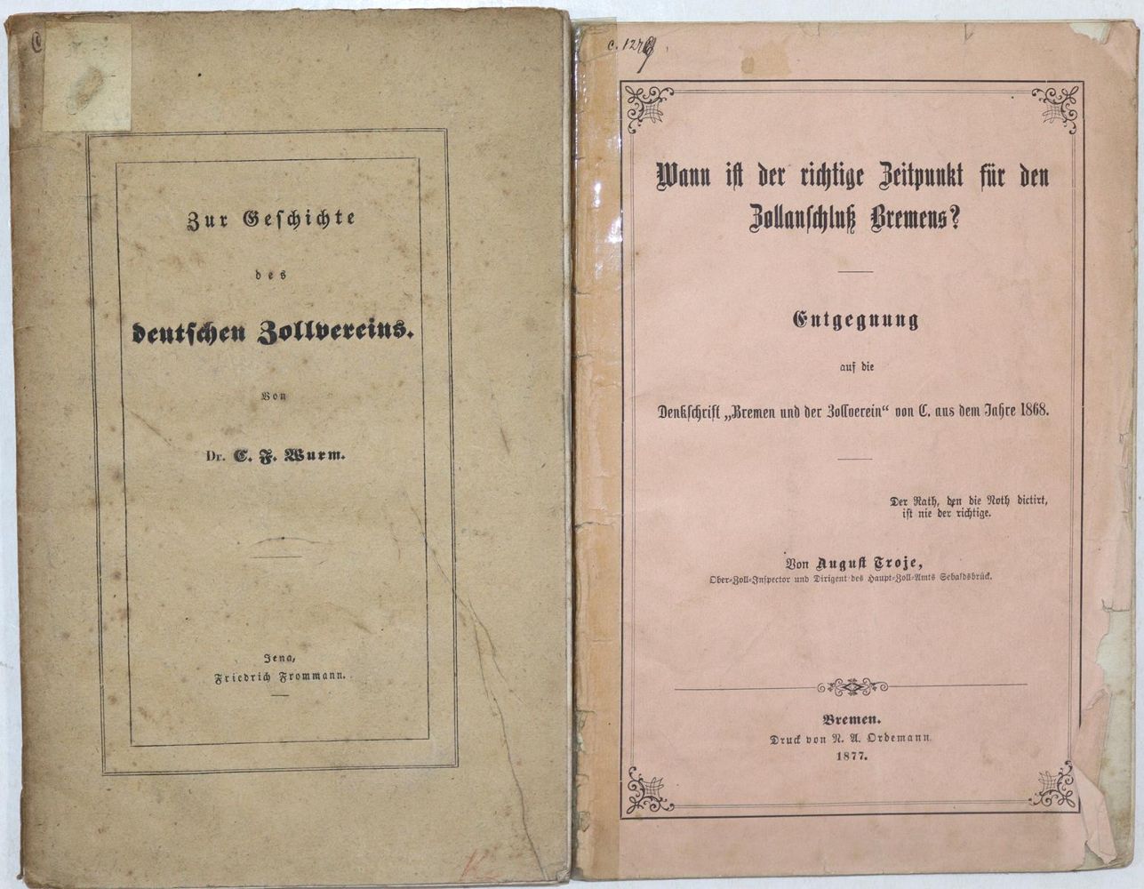 Große Abbildung Nr.3: 137-1791 Zollverein.: (Deutschland, Bremen)