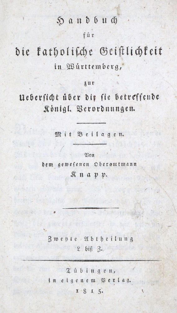 Große Abbildung Nr.1: 137-18 Knapp,(G.).: (Baden-Württemberg)