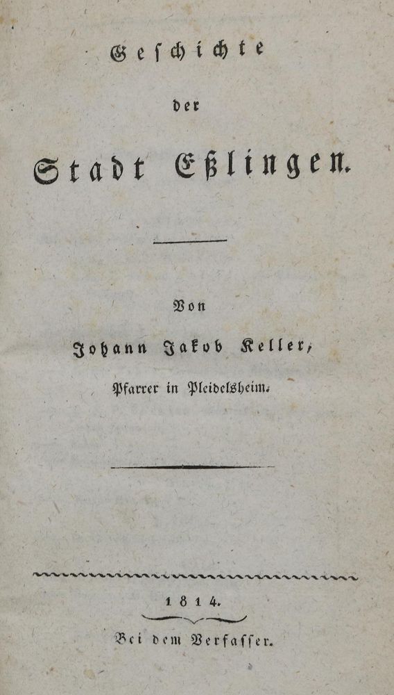 Große Abbildung Nr.1: 137-1805 Keller,J.J.: (Deutschland, Esslingen)