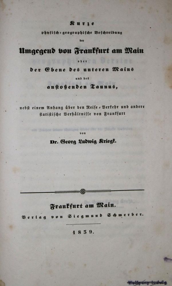 Große Abbildung Nr.1: 137-1810 Kriegk,G.L.: (Deutschland, Frankfurt/Main)
