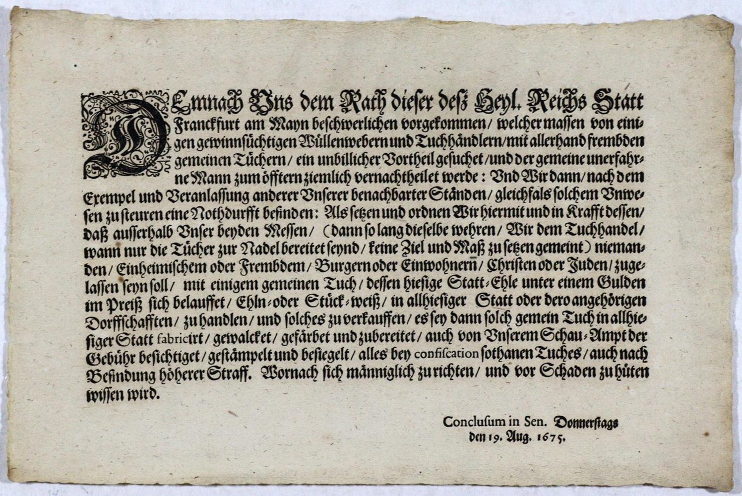 Große Abbildung Nr.1: 137-1814 Frankfurt am Main.: (Deutschland, Frankfurt, Tuchhändler)
