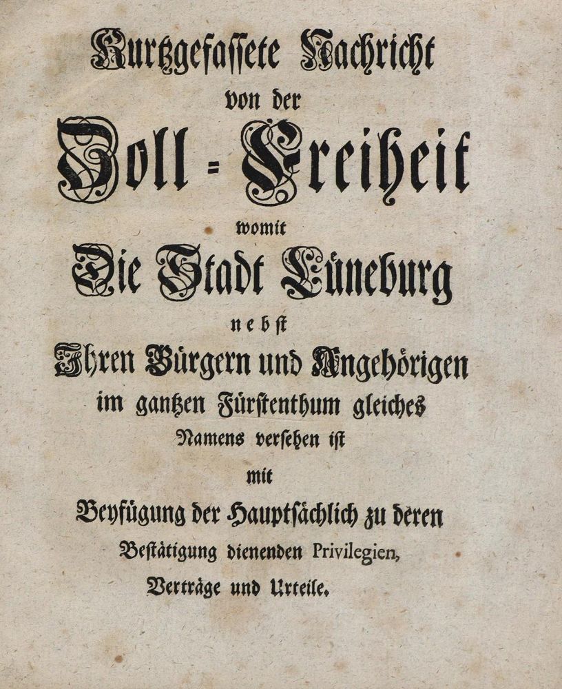 Große Abbildung Nr.1: 137-1840 Kurzgefassete Nachricht: (Deutschland, Lüneburg)