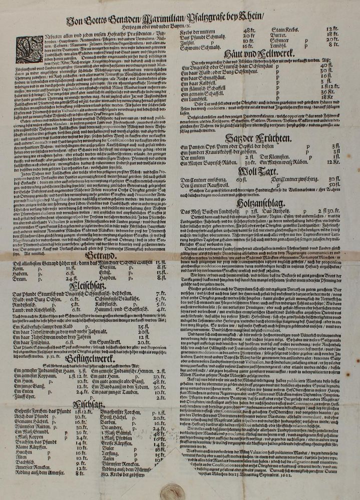 Große Abbildung Nr.1: 137-1845 Maximilian I. Kurfürst v. Bayern.: (Deutschland, München, Einblattdrucke u. Flugschriften)