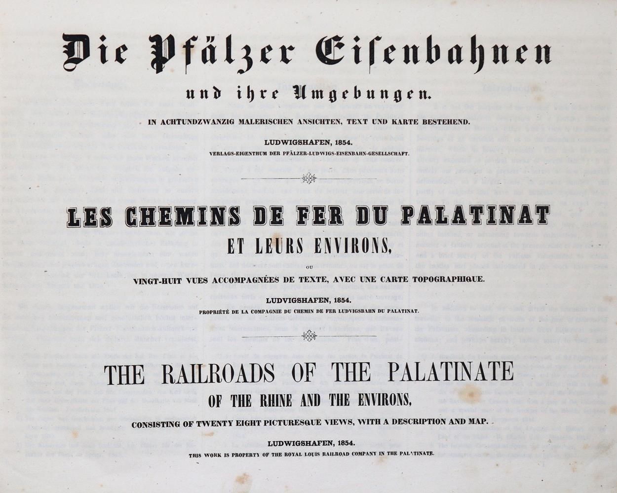 Große Abbildung Nr.2: 137-1853 Pfälzer Eisenbahnen, Die,: (Deutschland, Pfalz)