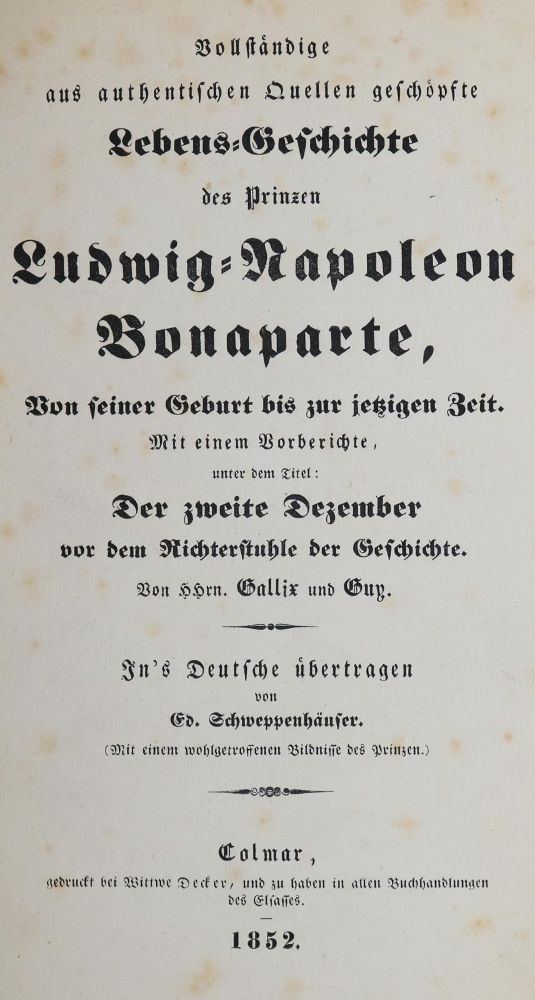 Große Abbildung Nr.1: 137-1909 Gallix,(J.C.B.) u. Guy (de l'Herault).: (Frankreich, Napoleon)