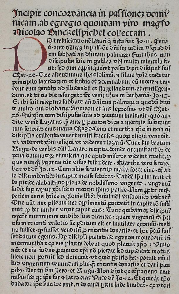 Große Abbildung Nr.1: 137-193 Nicolaus de Dinkelsbühl.: (Inkunabeln)