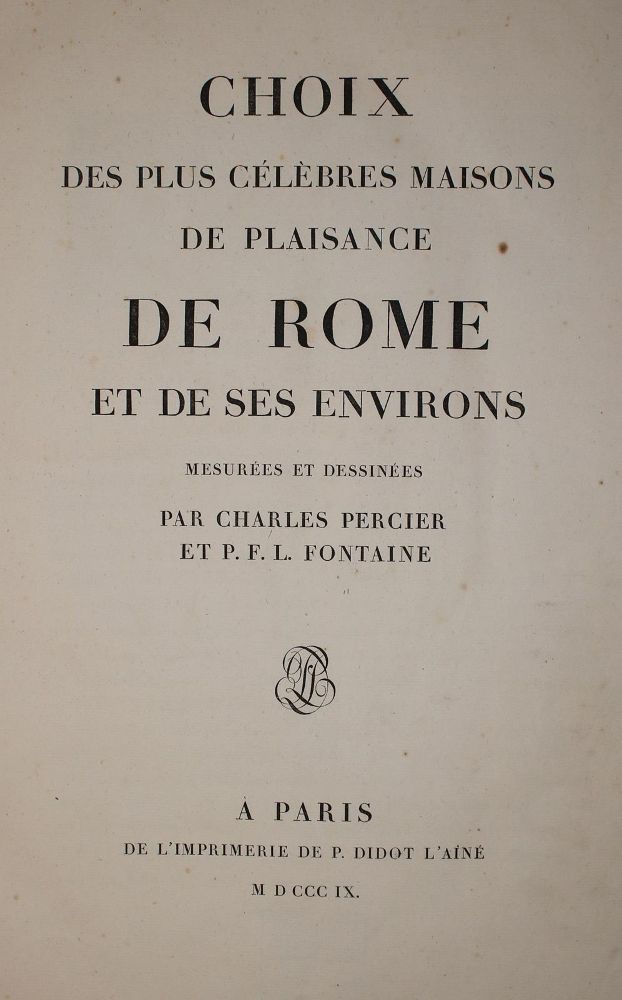 Große Abbildung Nr.1: 137-1935 Percier,C. u. P.F.L.Fontaine.: (Italien)