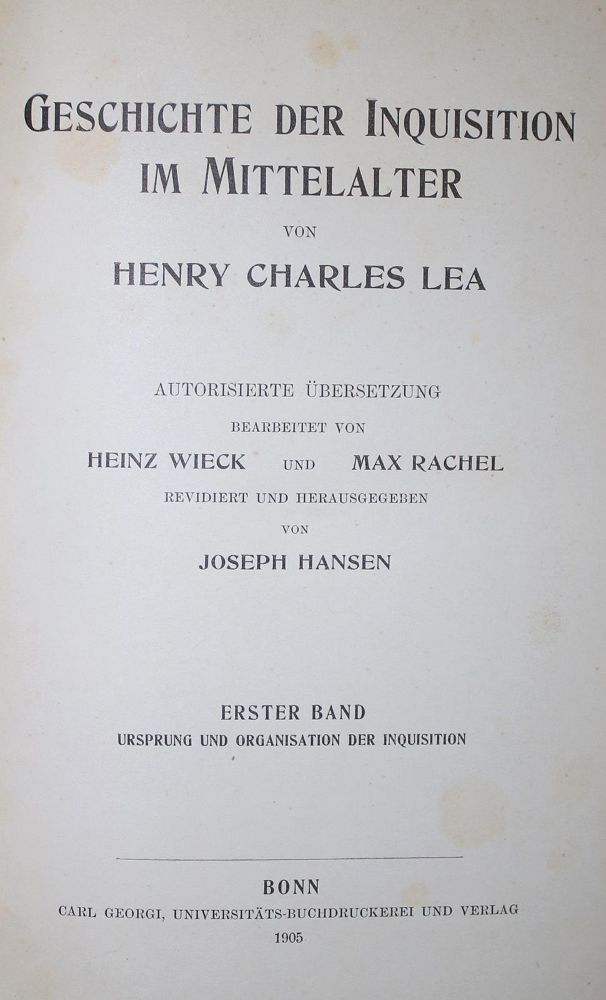Große Abbildung Nr.2: 137-195 Lea,H.C.: (Inquisition)