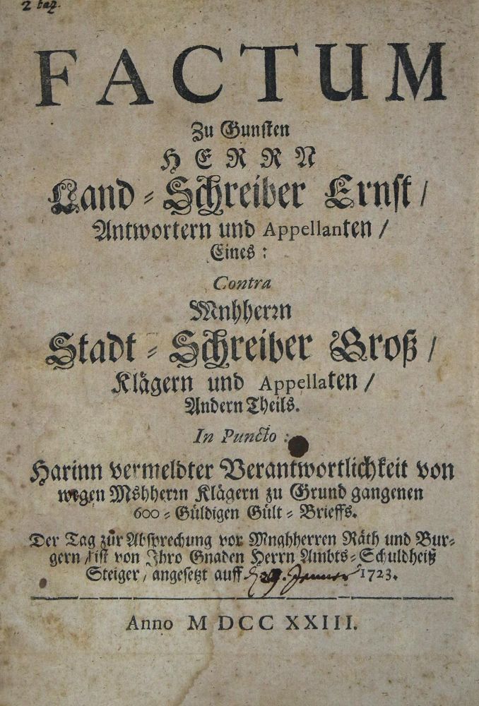Große Abbildung Nr.2: 137-1974 Miscellanea Bernensia.: (Schweiz, Bern)