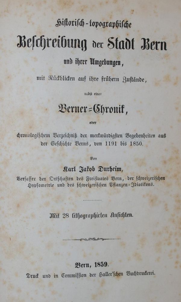 Große Abbildung Nr.1: 137-1982 Durheim,K.J.: (Schweiz)