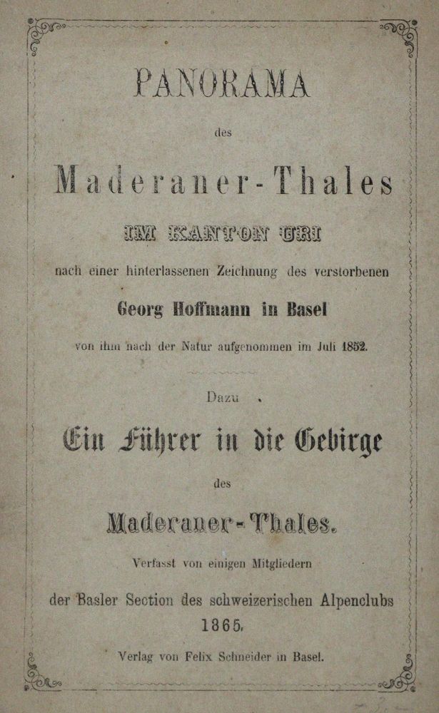 Große Abbildung Nr.2: 137-1990 Maderanerthal.: (Schweiz)