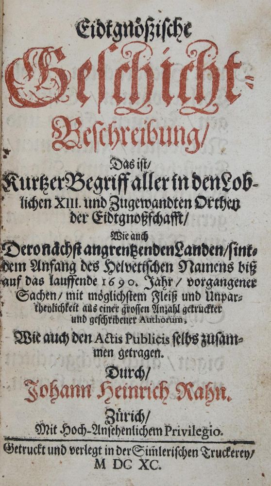 Große Abbildung Nr.1: 137-1994 Rahn,J.H.: (Schweiz)