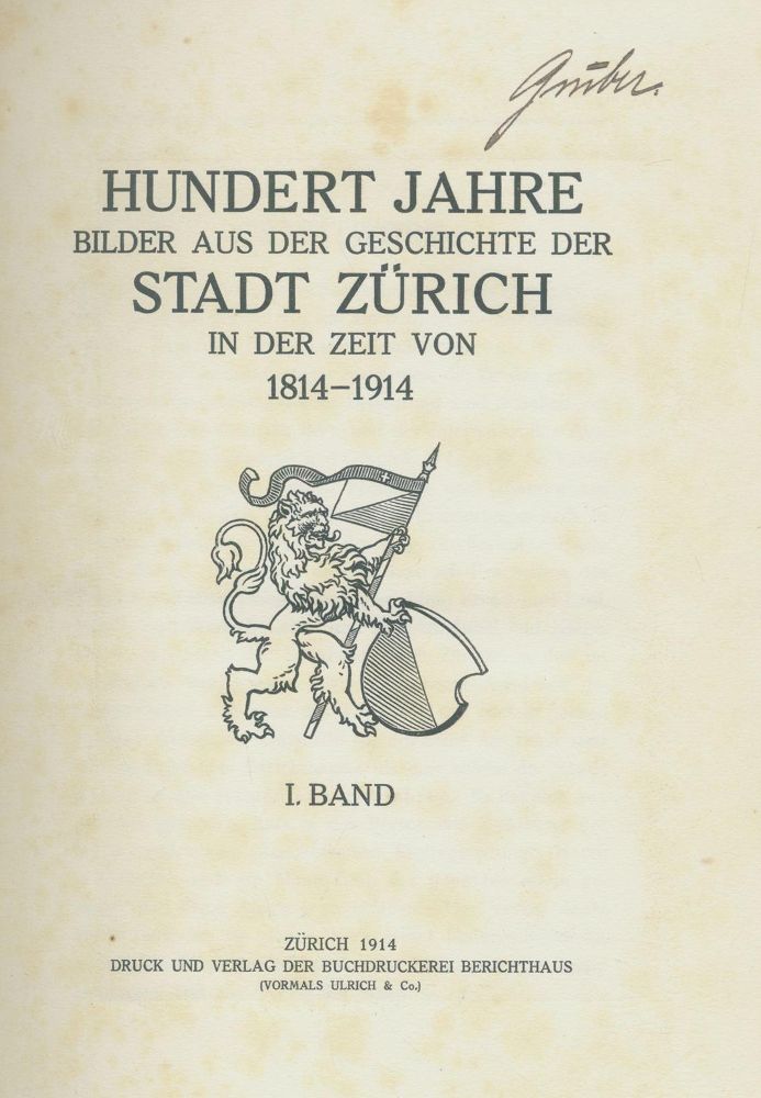 Große Abbildung Nr.1: 137-2003 Zurlinden,S.: (Schweiz, Zürich)