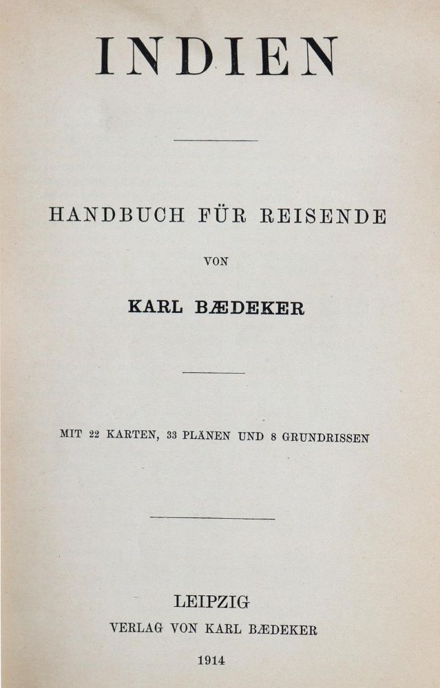 Große Abbildung Nr.1: 137-2026 Indien.: (Verschiedene Länder - Varia, Baedeker)