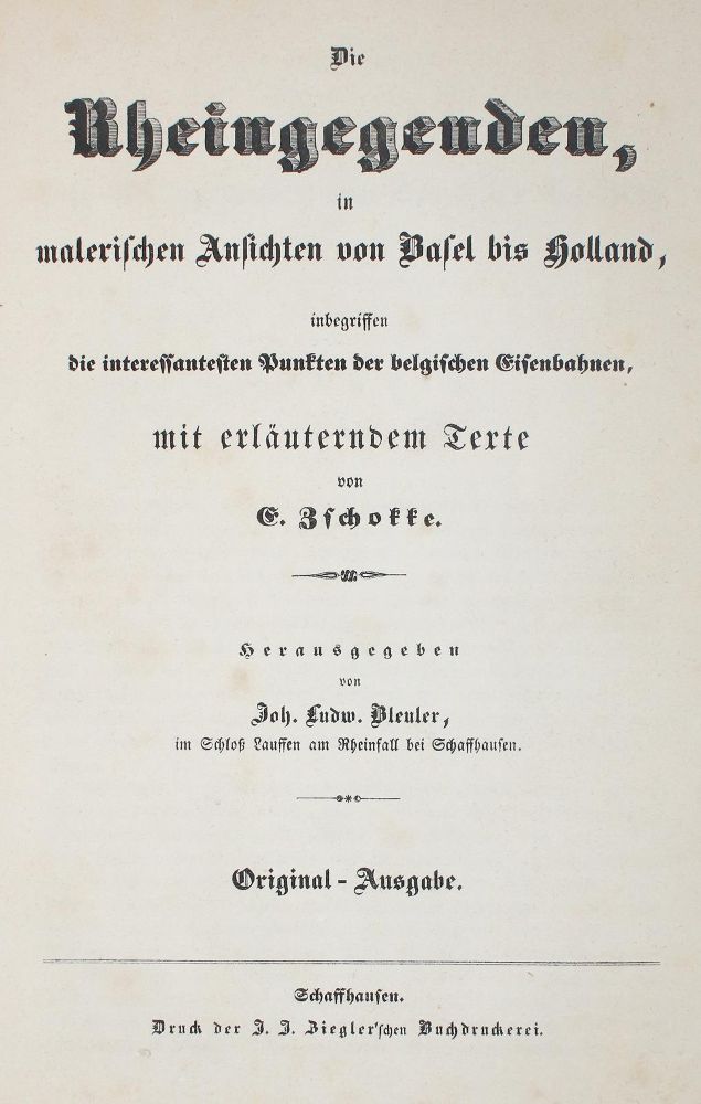Große Abbildung Nr.2: 137-2034 Bleuler,J.L. (Hrsg.).: (Verschiedene Länder - Geschichte)