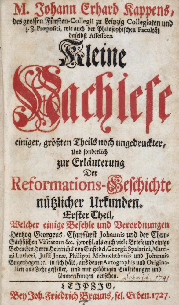 Große Abbildung Nr.1: 137-205 Kapp,J.E.: (Alte Drucke, Handschriften und Theologie)