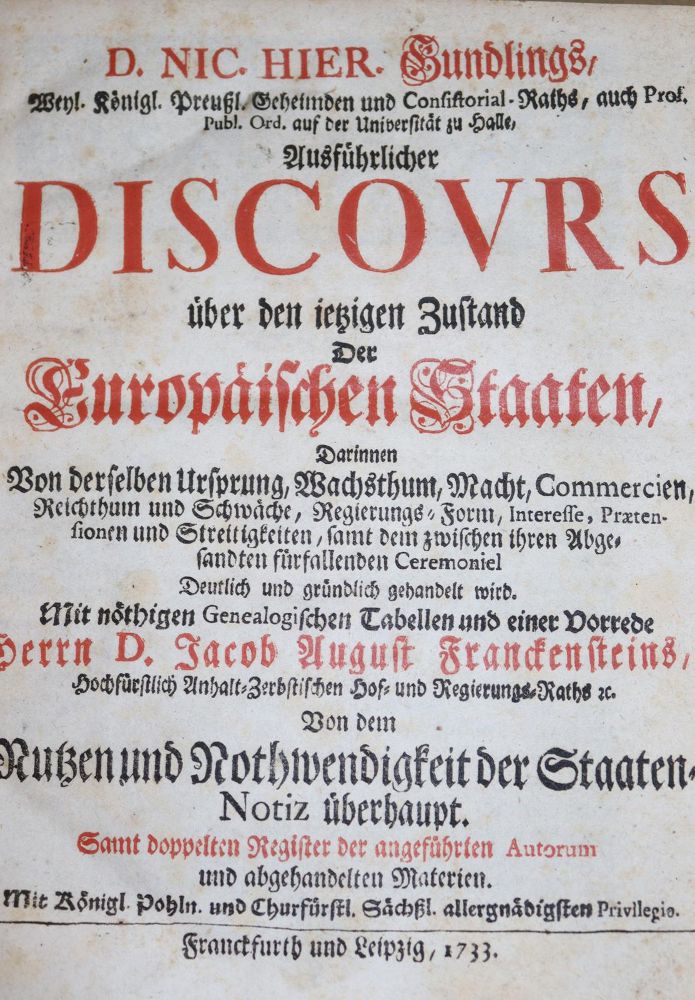 Große Abbildung Nr.1: 137-2059 Gundling,N.H.: (Verschiedene Länder - Geschichte)