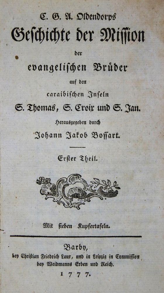 Große Abbildung Nr.4: 137-2075 Oldendorp,C.G.A.: (Verschiedene Länder - Geschichte)