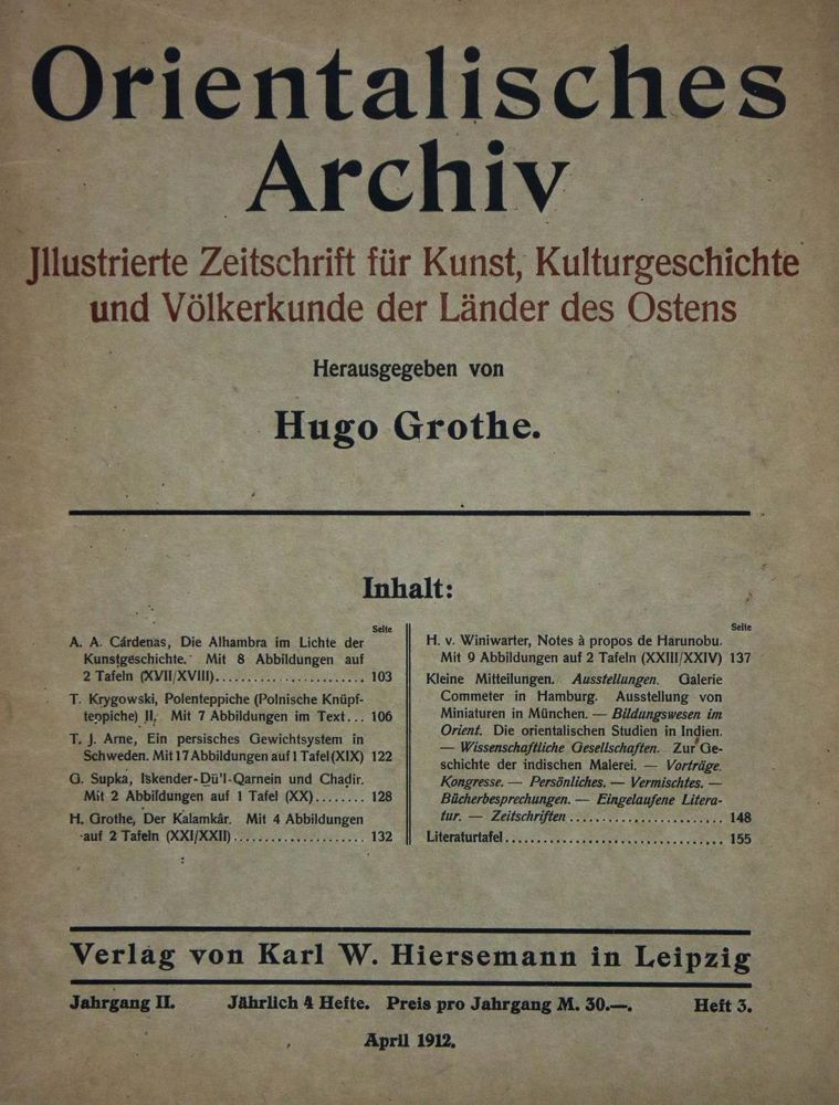Große Abbildung Nr.2: 137-2076 Grothe,H. (Hrsg.).: (Verschiedene Länder - Geschichte, Orient)