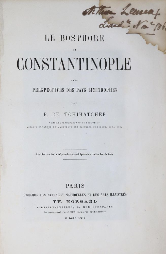 Große Abbildung Nr.3: 137-2103 Tchihatcheff,P.de.: (Verschiedene Länder - Geschichte, Türkei)