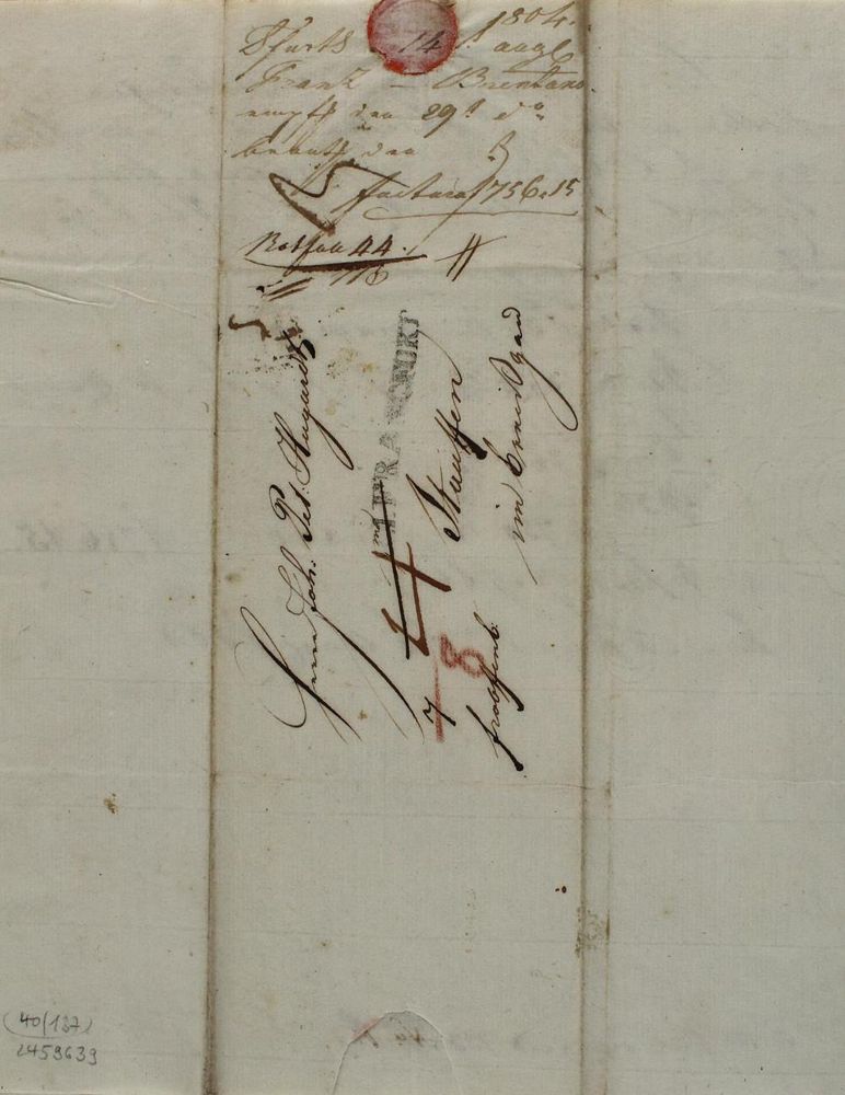 Große Abbildung Nr.1: 137-2117 Brentano, Franz Domincus,: (Autographen)