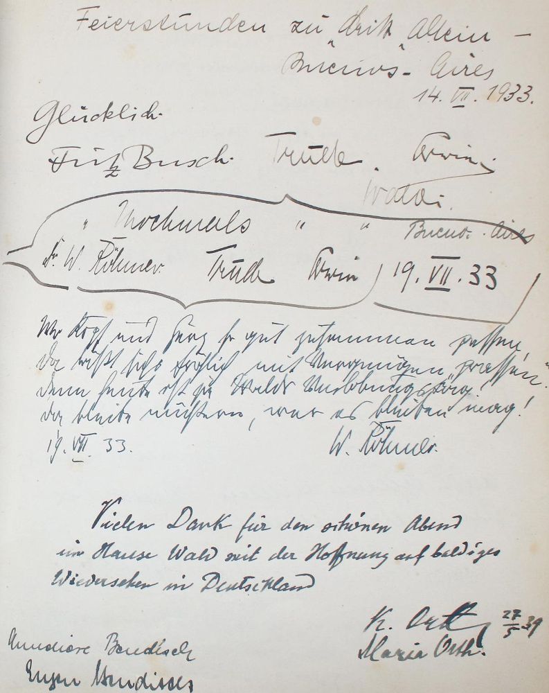 Große Abbildung Nr.6: 137-2125 Gästebuch: (Autographen)