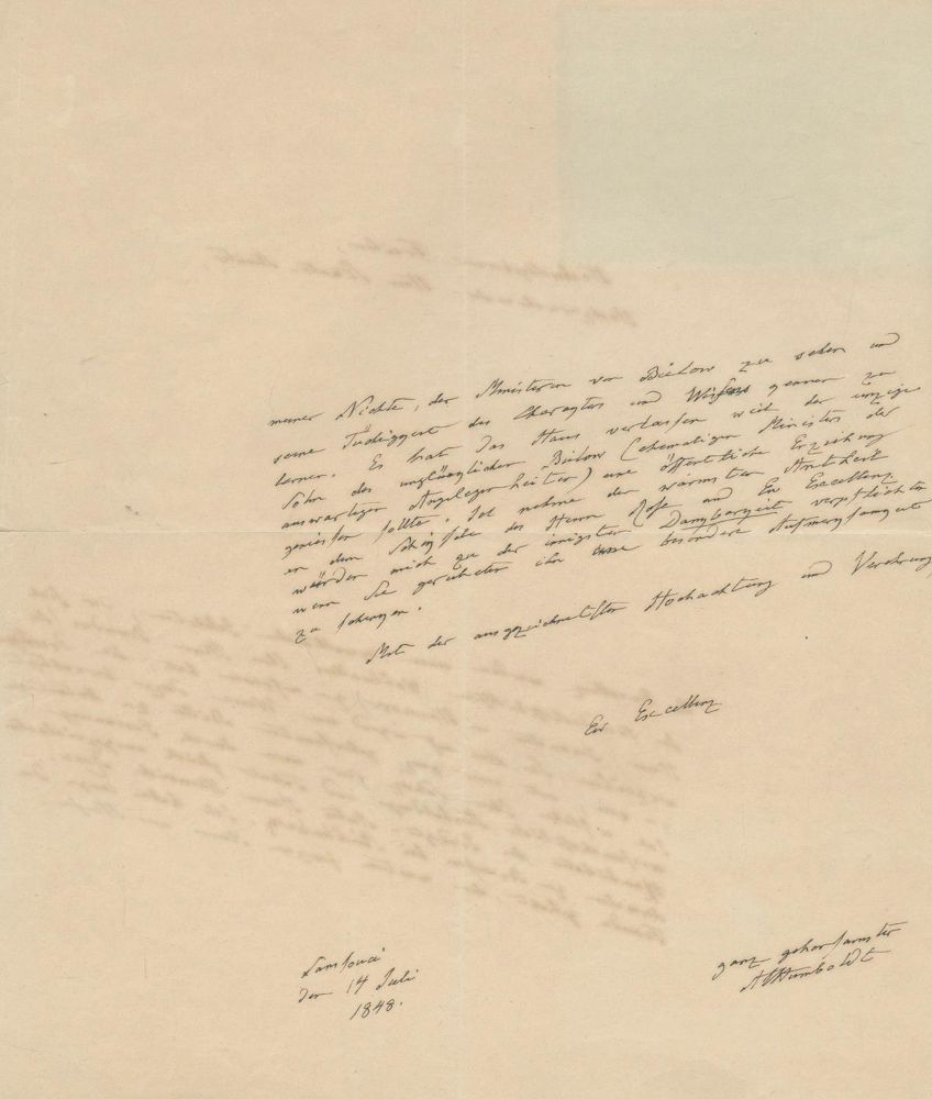 Große Abbildung Nr.2: 137-2134 Humboldt, Alexander von,: (Autographen)