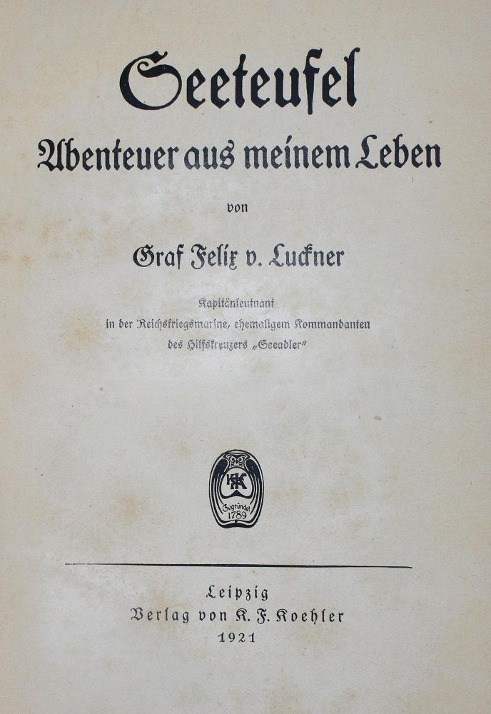 Große Abbildung Nr.2: 137-2145 Luckner, Felix Graf von: (Autographen)